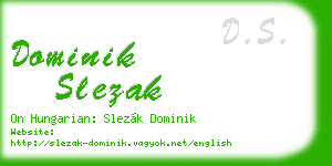 dominik slezak business card